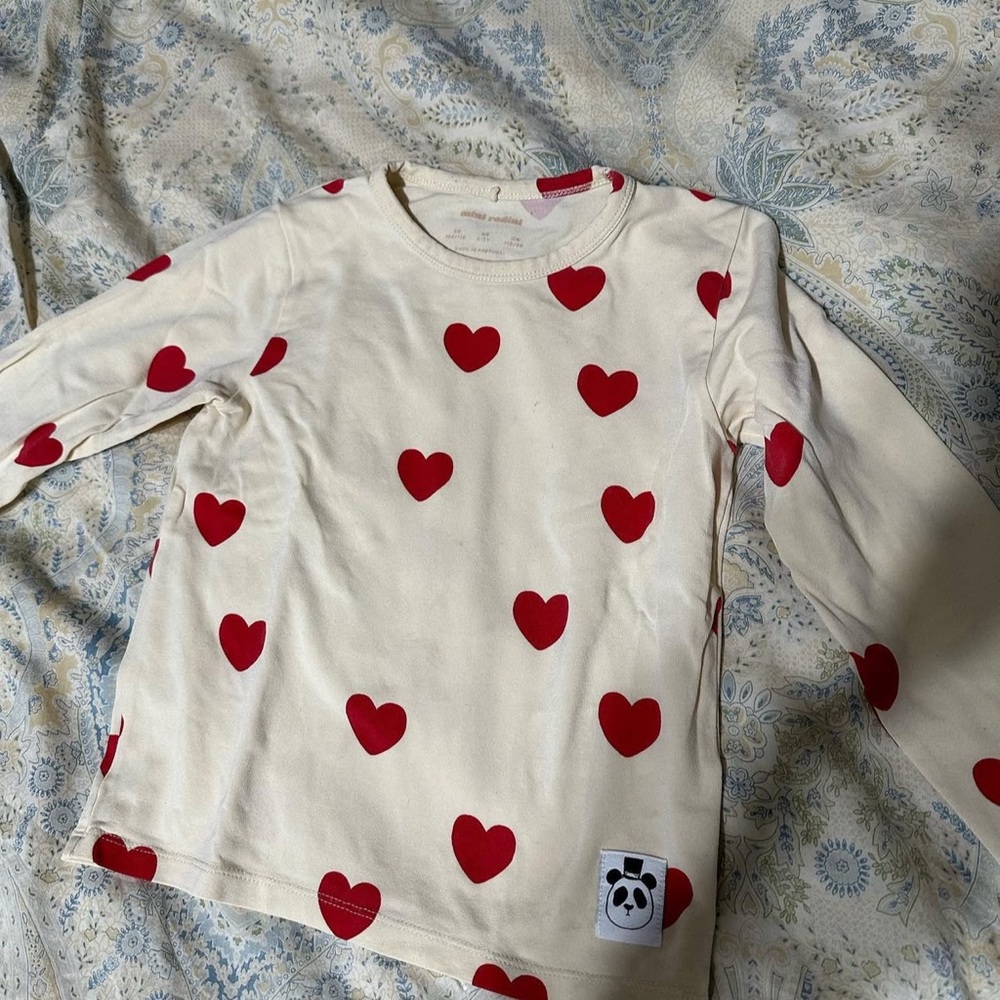 Mini Rodini hearte tee 4/5 (104/110)